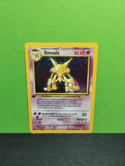 Pokemon - Simsala / Alakazam - BS 1 - 1. EDITION - HOLO - EX - Image 1