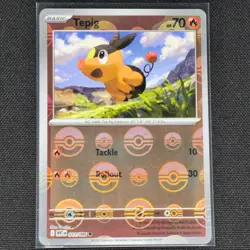 Tepig - 011/086 - Pokeball Holo - White Flare - Pokemon Card - NM/M - Image 1
