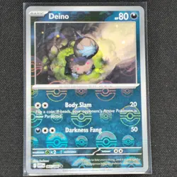 Deino - 065/086 - Pokeball Holo - White Flare - Pokemon Card - NM/M - Image 1