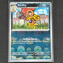 Scrafty - 058/086 - Pokeball Holo - White Flare - Pokemon Card - NM/M - Image 1