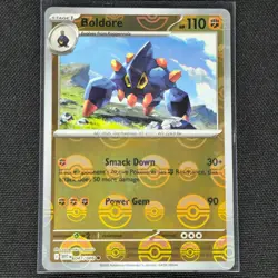Boldore - 047/086 - Pokeball Holo - White Flare - Pokemon Card - NM/M - Image 1