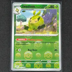 Swadloon - 002/086 - Pokeball Holo - White Flare - Pokemon Card - NM/M - Image 1