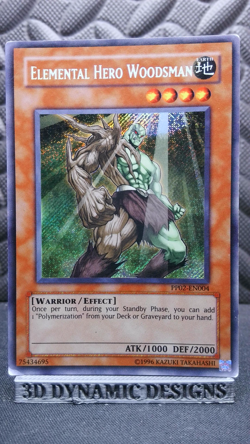 | Yugioh Elemental Hero Woodsman PP02-EN004 Secret Rare Premium Pack 2 PL 🔥 | - Image 1