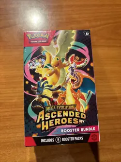 Pokemon Ascended Heroes 6 pack booster bundle Mega Evolution factory sealed - Image 1