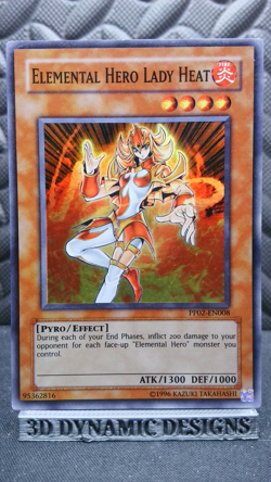| Yugioh Elemental Hero Lady Heat PP02-EN008 Super Rare Premium Pack 2 VLP | - Image 1