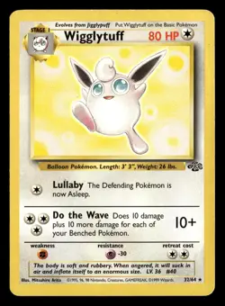 Wigglytuff 32/64 Unlimited Rare Jungle Pokemon Card - Image 2