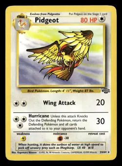 Pidgeot 24/64 Unlimited Rare Jungle Pokemon Card - 1 - Image 2