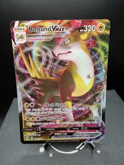 Pokemon TCG SWSH Fusion Strike Boltund VMAX 104/264 Ultra Rare Holo NM - Image 1
