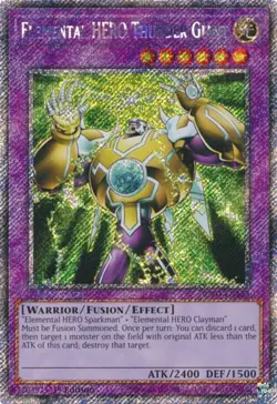 Yugioh! Elemental HERO Thunder Giant - RA03-EN153 - Platinum Secret Rare - 1st E - Image 1