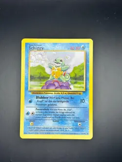 Squirtle 63/102 Common Base Set Unlimited Pokemon Lightly Played Deutsch - Image 1