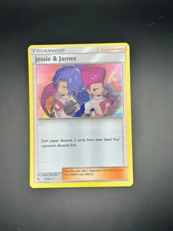Jessie & James 58/68 Holo Rare Hidden Fates Pokemon Near Mint - Image 1