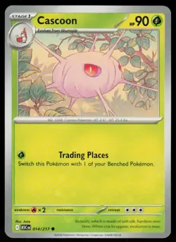 Cascoon 014/217 Common Ascended Heroes Pokemon Near Mint - Image 1