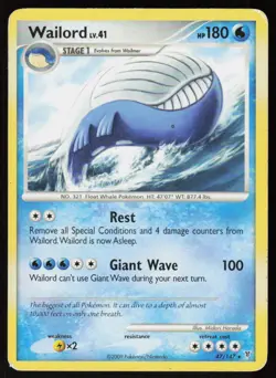 Wailord 47/147 Rare Supreme Victors Pokemon Damaged - Image 1