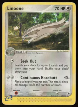 Linoone 3/10 EX Trainer Kit Latios Pokemon Damaged - Image 1