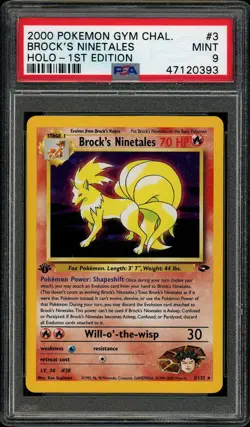 Pokemon Brock`s Ninetales Gym Challenge 1. Edition Holo PSA9 Graded Englisch! - Image 1