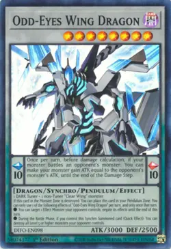 Yugioh! LP Odd-Eyes Wing Dragon - DIFO-EN098 - Super Rare - 1st Edition Lightly - Image 1