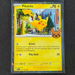 Pikachu - 018/091 - Cosmos Holo - Promo - Trick or Trade - Pokemon - NM/M - Image 1