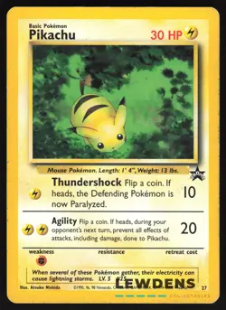 Pikachu - 27 - WOTC Black Star Promo - Pokemon Card - Image 1