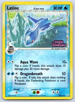 Latios 22/110 Holon Phantoms Reverse Holo Stamped Pokemon DMG - Image 1
