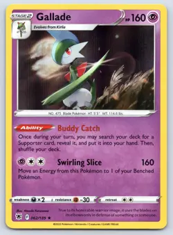 Gallade 062/189 Astral Radiance Holo Pokemon NM - Image 1