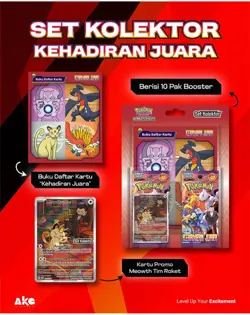Pokemon Indonesian Destined Rivals Collector Set | Meowth Kolektor Stamp - Image 2