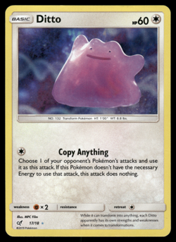 Pokemon TCG - Detective Pikachu - Ditto 17/18 Holo - P - Image 1
