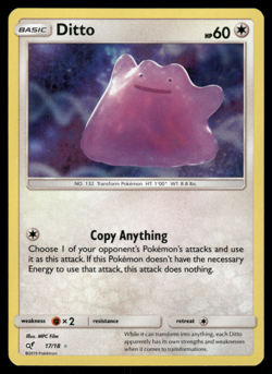 Pokemon TCG - Detective Pikachu - Ditto 17/18 Holo - P - Image 1