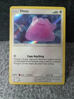 Pokemon TCG Holo Ditto Card 17/18 Detective Pikachu - Image 2
