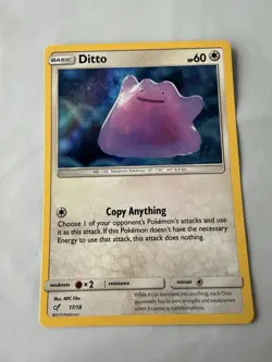 Pokemon TCG Holo Ditto Card 17/18 Detective Pikachu - Image 1