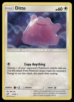 Pokemon TCG - Detective Pikachu - Ditto 17/18 Holo - P - Image 1