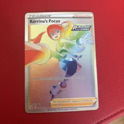 Korrinas Focus Rainbow Trainer Card Battle Style, Secret Rare, 174/163 Pokemon - Image 1