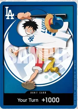 2026 ONE PIECE LA DODGERS LUFFY DON!! CARD (SEALED) 7/2/2026 - TRUSTED SELLER - Image 5