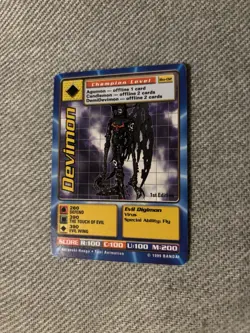 Devimon Bo-02 1st Edition Digimon Trading Card, Rare Bandai - Image 1