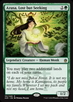 Azusa, Lost but Seeking -Foil Heavy Play MTG Masters 25 - Image 1