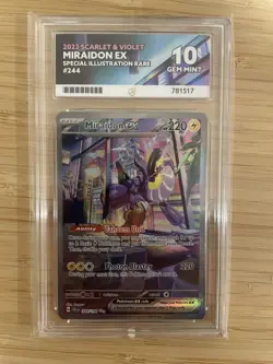 ACE Gem Mint 10! Miraidon EX 244/198 Scarlet & Violet Pokemon Card TCG - Image 1