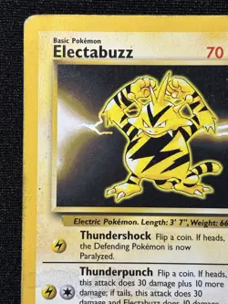 Electabuzz 20/102 Base Set Pokemon Card 1999 Wizards Vintage TCG - Image 2