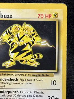 Electabuzz 20/102 Base Set Pokemon Card 1999 Wizards Vintage TCG - Image 3