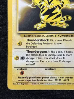 Electabuzz 20/102 Base Set Pokemon Card 1999 Wizards Vintage TCG - Image 4