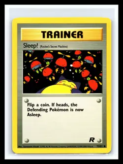🔥 SLEEP T. ROCKET TRAINER NON HOLO FOIL - 1999 POKEMON TCG VINTAGE CARD # 79/82 - Image 1