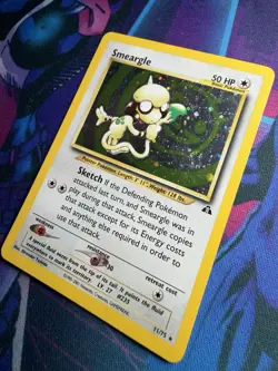 Pokemon TCG Smeargle Neo Discovery Holo Rare Card 11/75 LP/MP SWIRL - Image 2