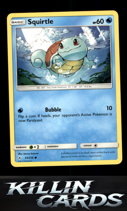 Squirtle 33/214 Pokemon Common SM - Unbroken Bonds Card NM - Image 1