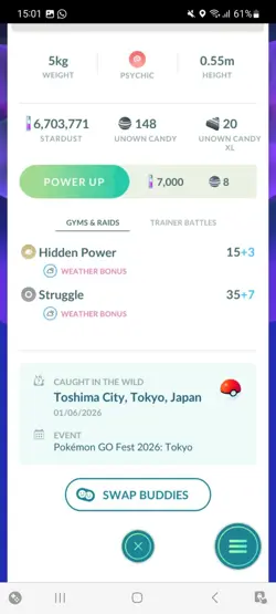 Pokemon Go Shiny Unown K - Image 2