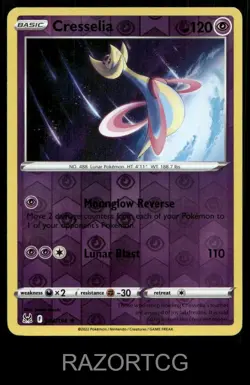 CRESSELIA 074/196 HOLO R LOST ORIGIN POKEMON REVERSE HOLO NM/M - Image 1