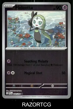 MELOETTA 040/094 UC PHANTASMAL FLAMES POKEMON REVERSE HOLO NM/M - Image 1