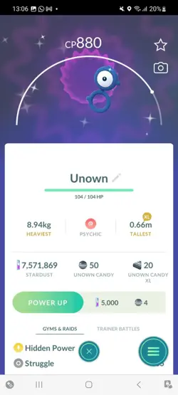 Pokemon Go Shiny Unown B - Image 1