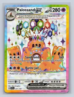 Palossand ex 221/191 Ultra Rare Surging Sparks Pokemon NM - Image 1