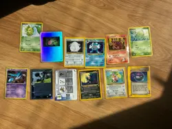 Lot of 12 Vintage Pokemon TCG Cards, Base Set, Base Set 2, eReaders NM-MP SWIRL - Image 1