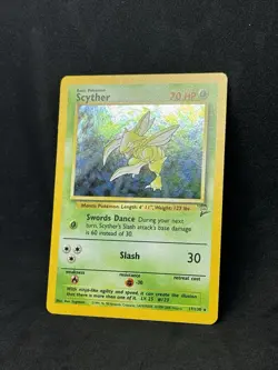 Scyther 17/130 Holo Rare Base Set 2 Pokemon Holo Lightly Played - Image 2
