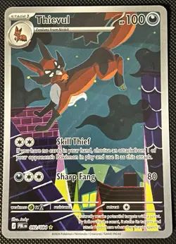 Thievul 092/084 Illustration Rare ME: Pitch Black NM Pokemon TCG NM - Image 1