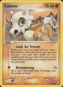 Cubone 51/109 Common Team Rocket Returns Pokemon Lightly Played - Image 1